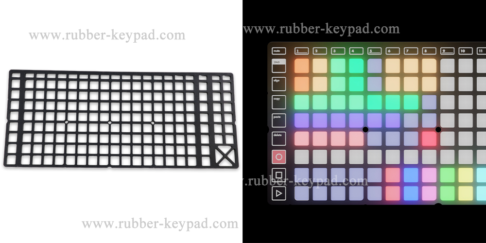 laser etched musical instrument keyboard rubber