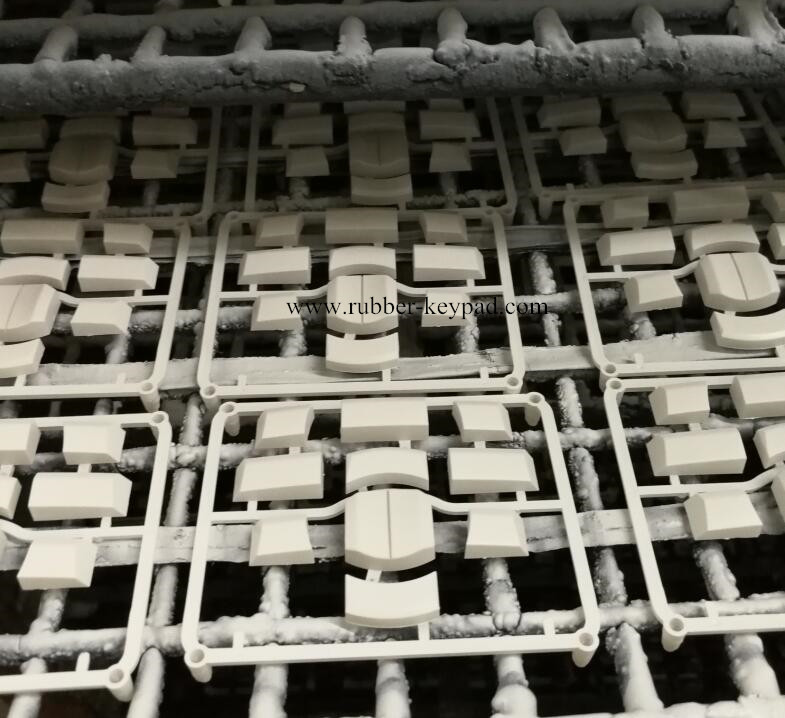 Silicone Keypads with plastic key cover