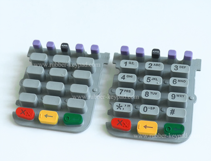 Spraying Color Coated Silicone Keyboard