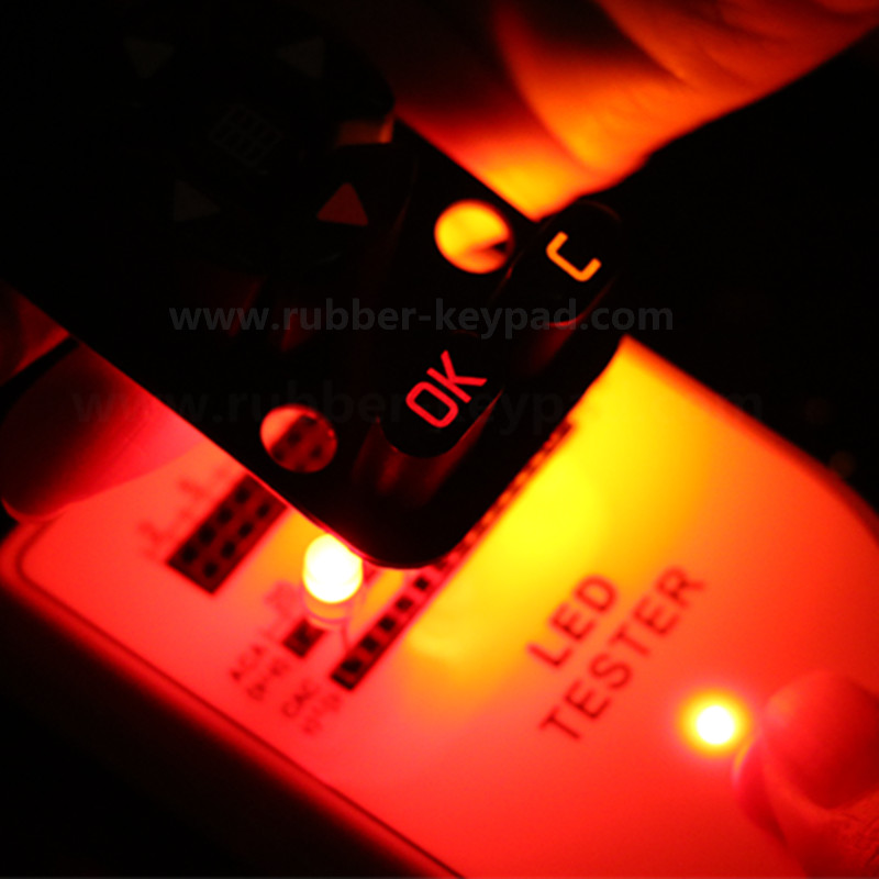 Elastomeric Silicone Rubber Epoxy Coated Keypad 