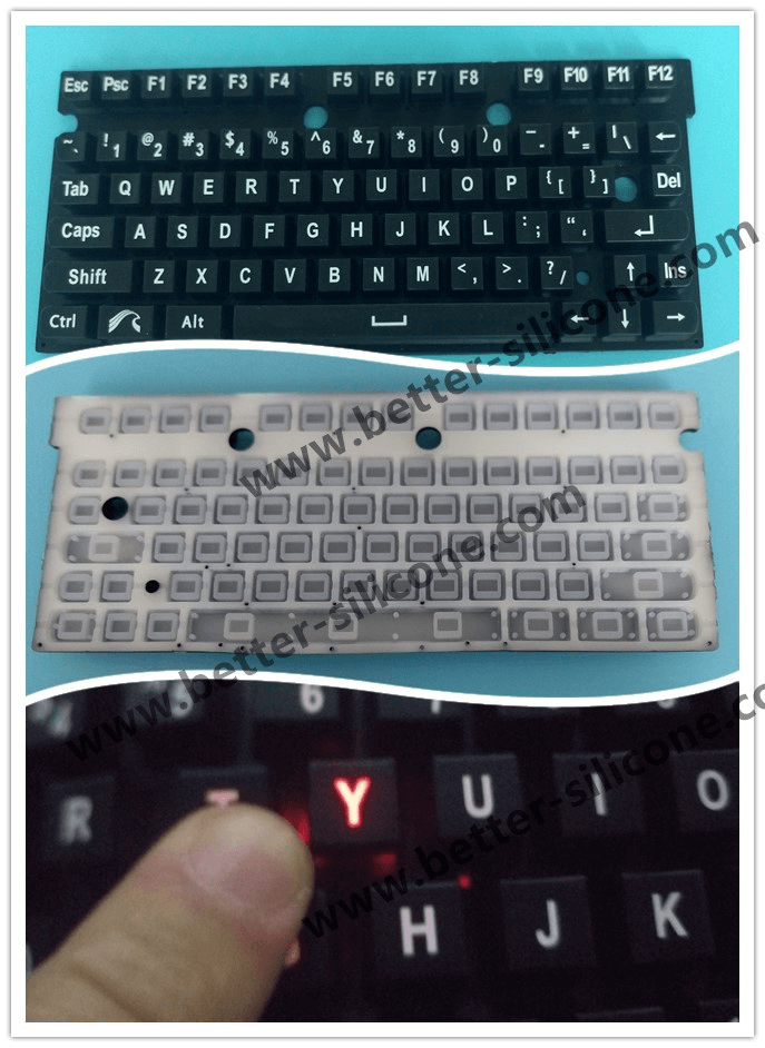 backlight rubber keyboard 