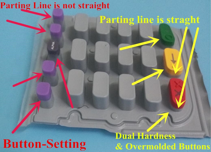 Dual Durometer Rubber Keypad