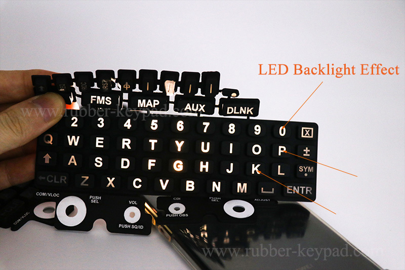 LED backlight rubber keyboard