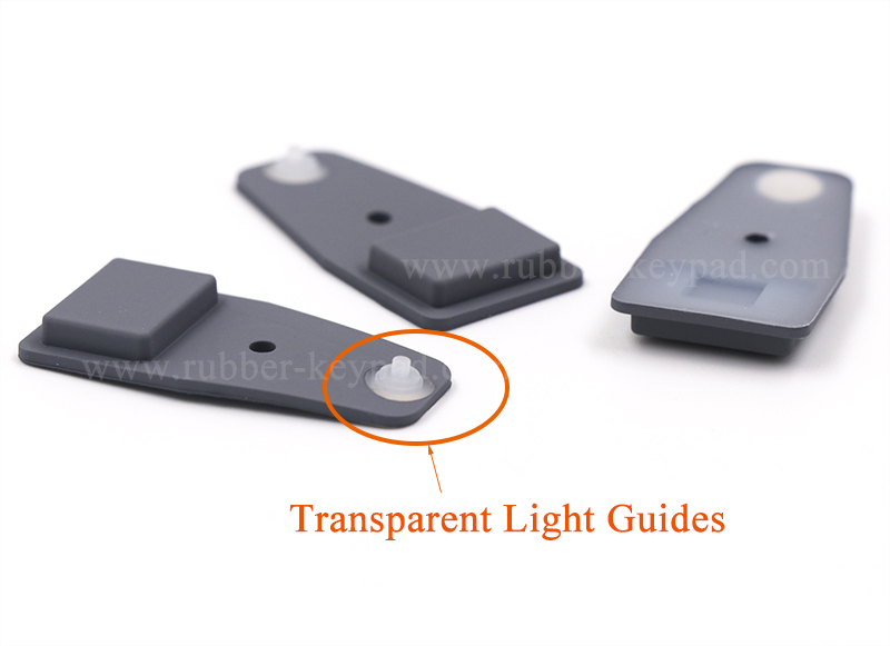 rubber button pad light guides