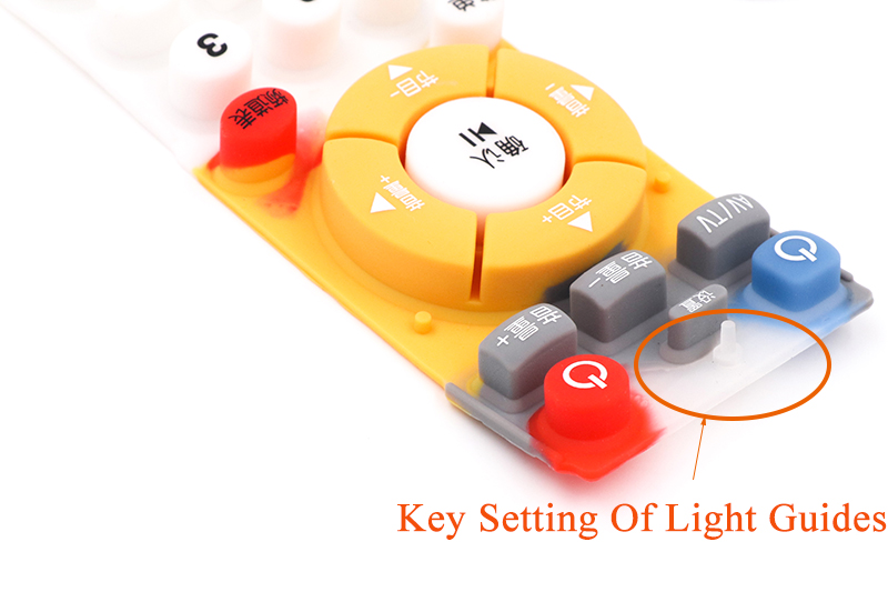 silicone rubber keypad light guides