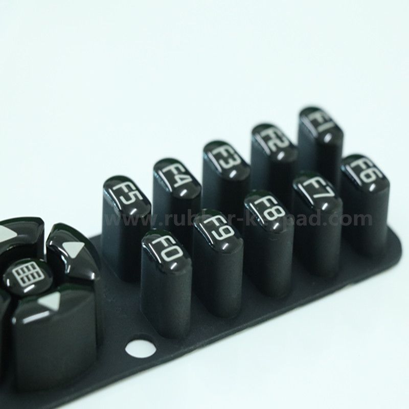 Elastomeric Silicone Rubber Epoxy Coated Keypad 