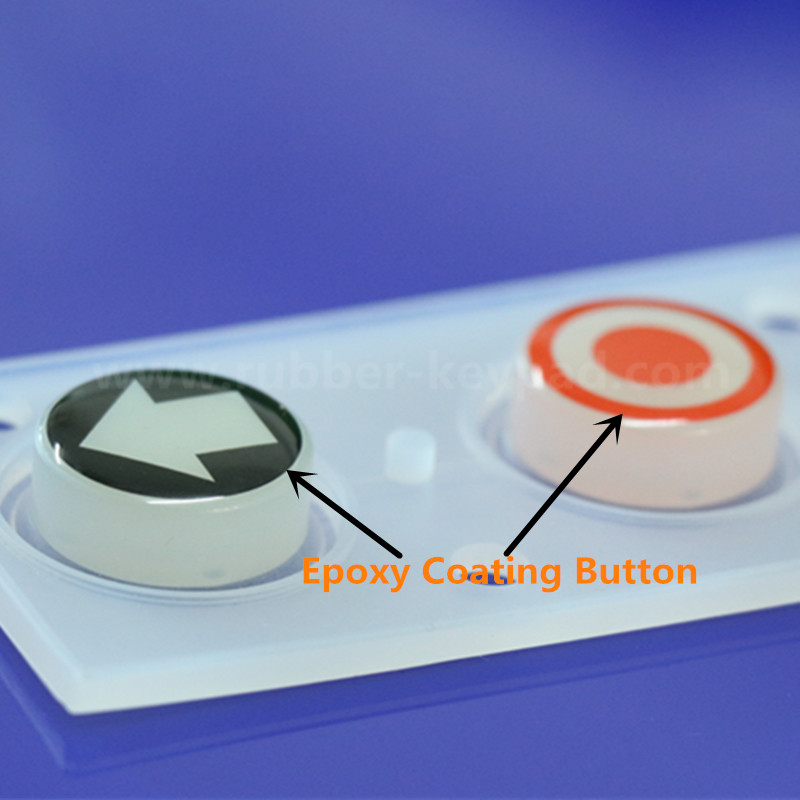 Elastomeric Silicone Rubber Epoxy Coated Keypad 