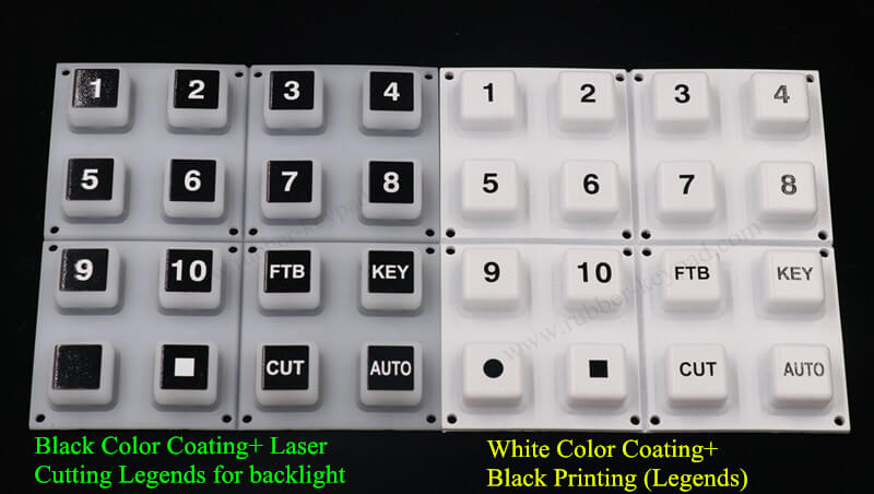Color Coated Silicone keypad