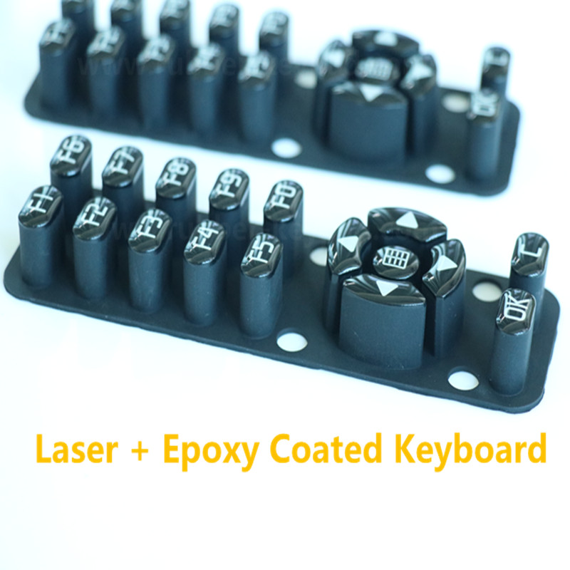 Elastomeric Silicone Rubber Epoxy Coated Keypad 