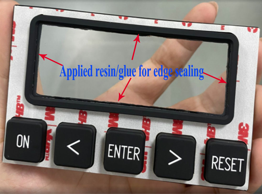 Rubber keypad -Edge sealing