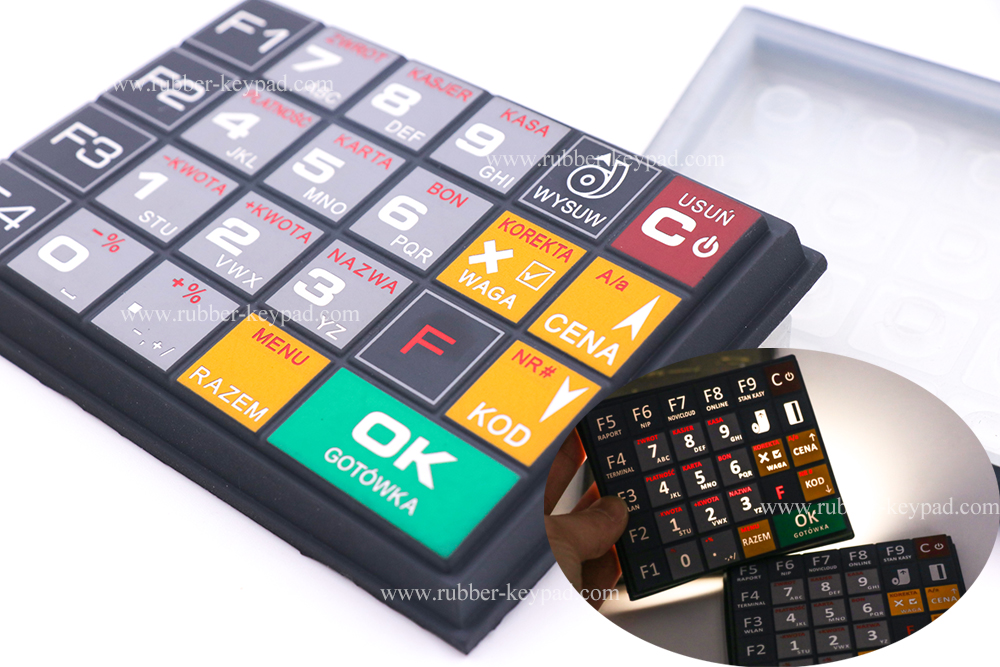 Silicone Keyboard for ATM cash machines