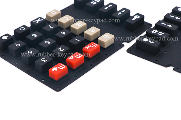 Overmolding of Silicone Multicolor Keyboard