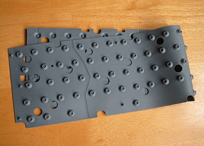 Contiguous sheet of domes