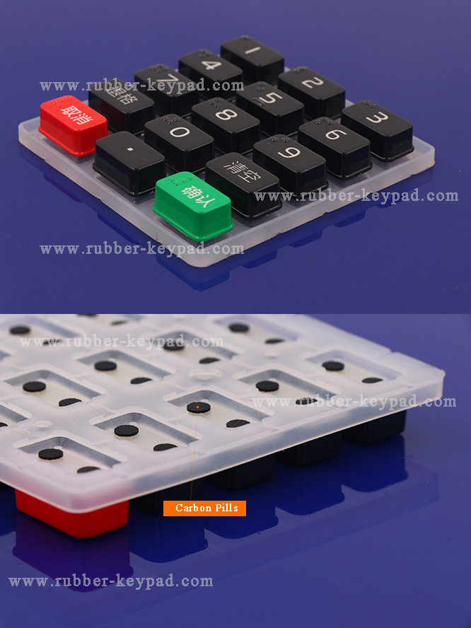 carbon pill conductive plastic keymat